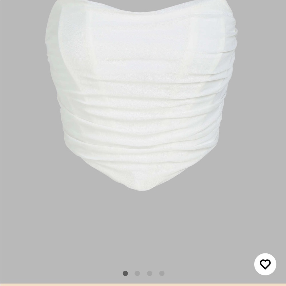 White bustier top